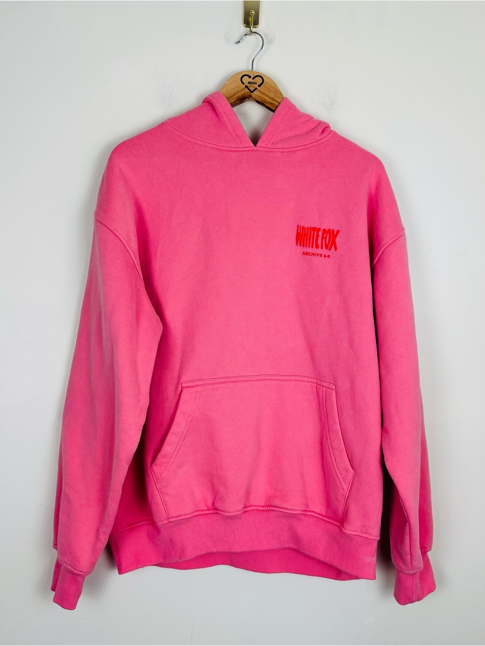 White Fox Pink Coral Archive 6.0 Hoodie. Size M/L - Picture 3 of 6